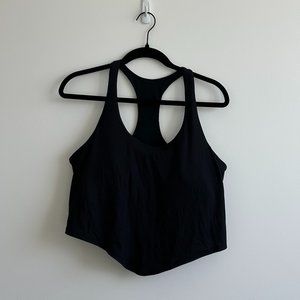 JoyLab Black Crop Racerback top with built-in bra Sz XL